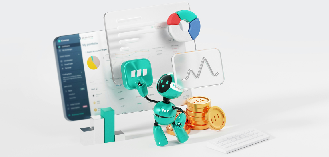 AI automation applications illustration — intelligent workflow and data analytics for business and social service organisations